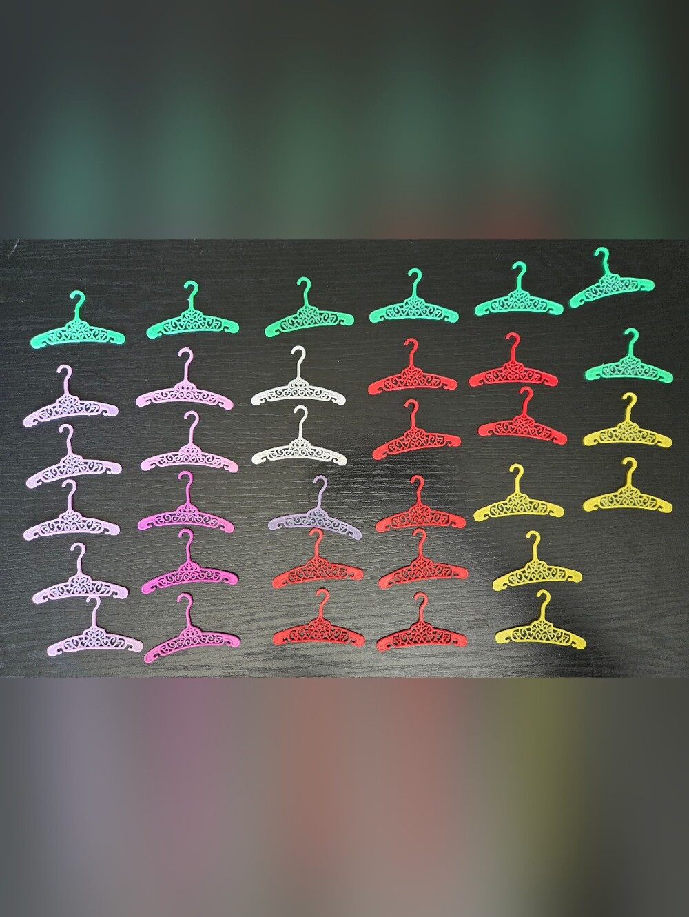 Vintage Barbie Doll Clothing Hangers Lot Of 34